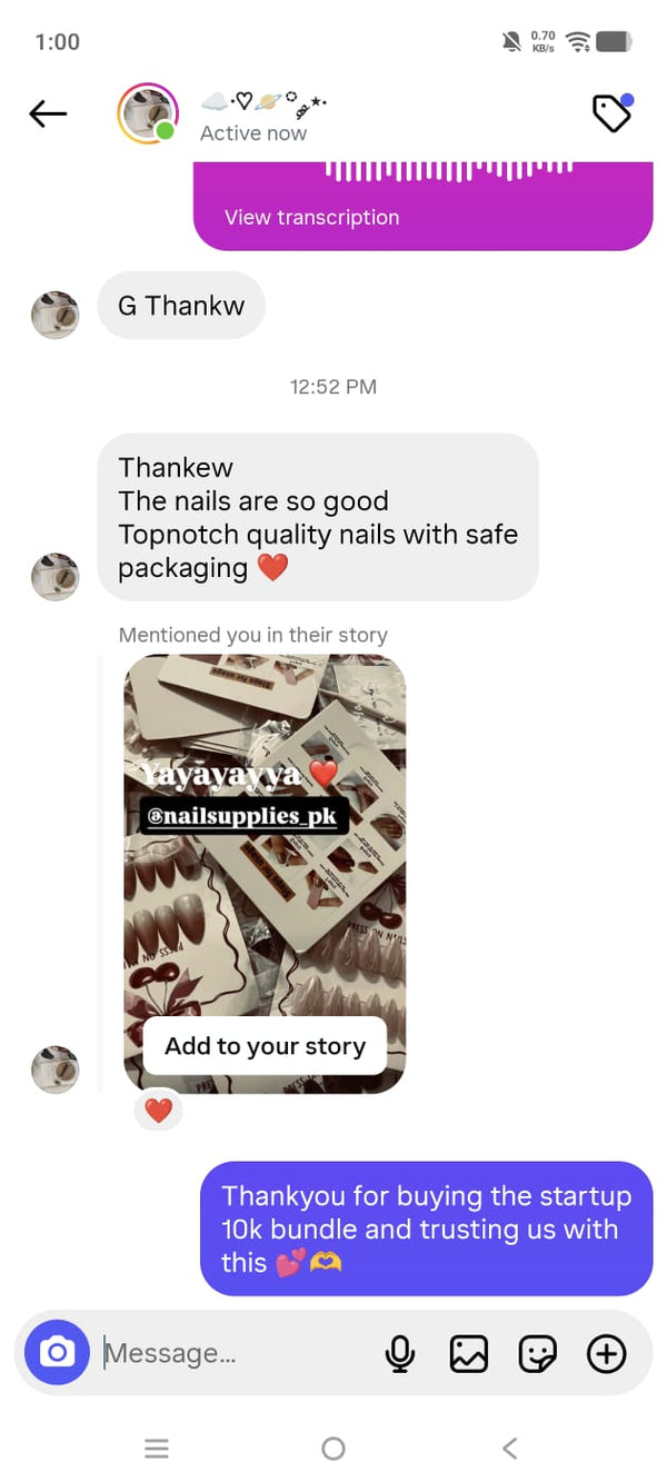Customer review screenshot