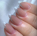 Shimmery French- 24pcs High quality Nails