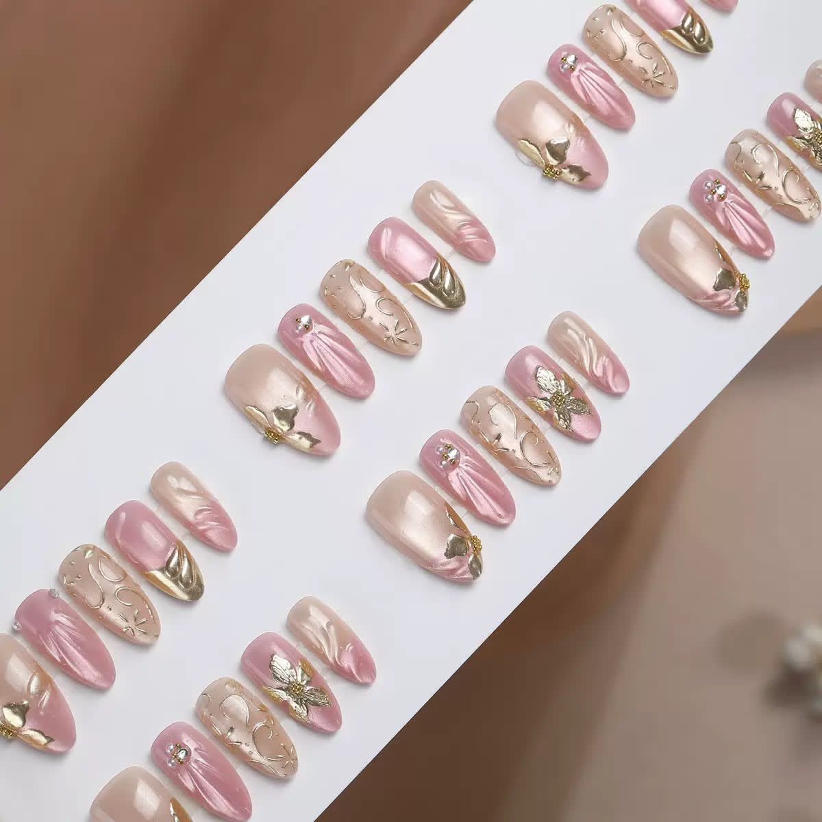 Dreamy Pink- 10pcs Handmade Nails