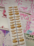 Royal Bride-30pcs 3d pearl nails with application kit