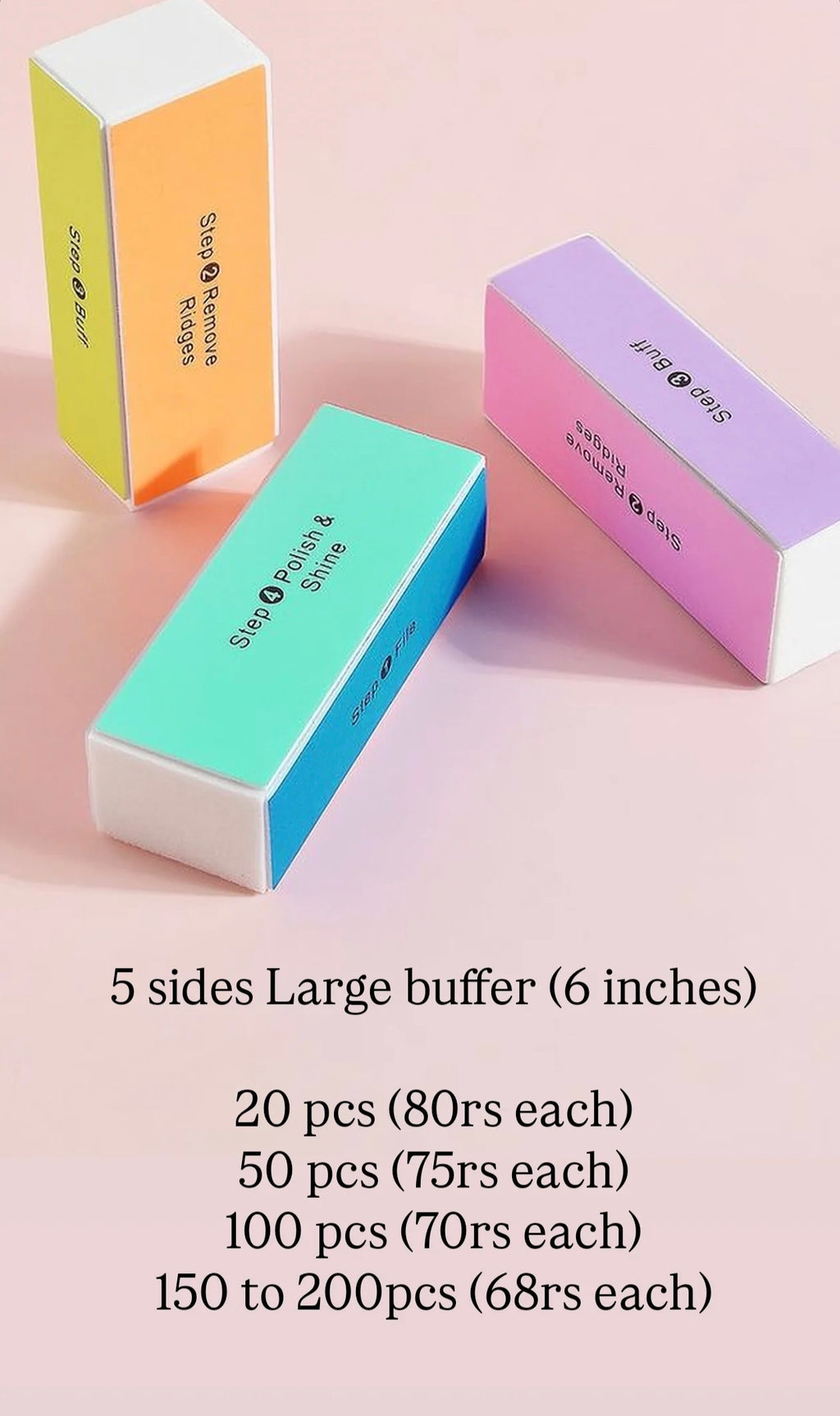 Thick High quality Nail Filer (5 in 1) For Menicure at Home