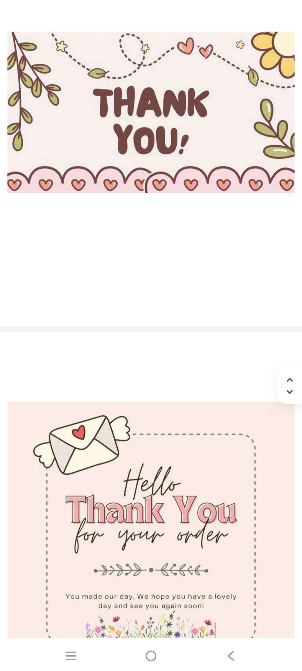 Thankyou cards or stickers 2*2 size pack of 120