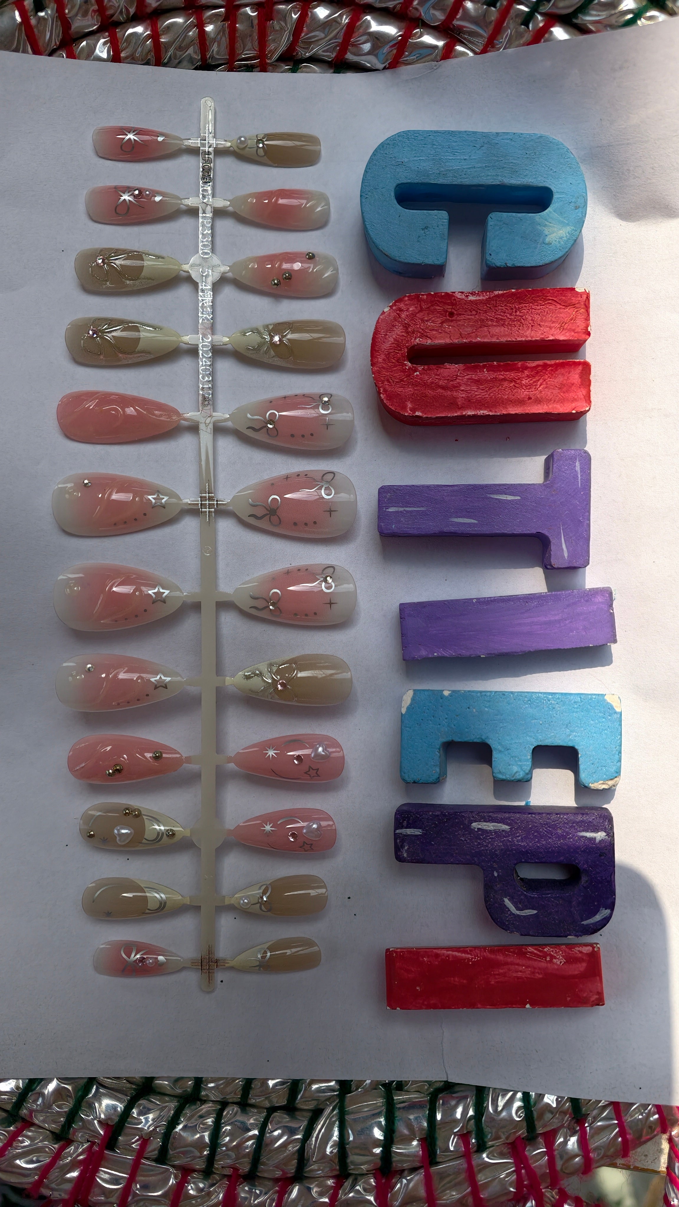 3d Glam-24pcs Per stick Handmade (Each stick 450rs) Moq 5 sticks