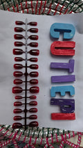 Glitter French-24pcs Per stick (Each stick 310rs) Moq 10 sticks