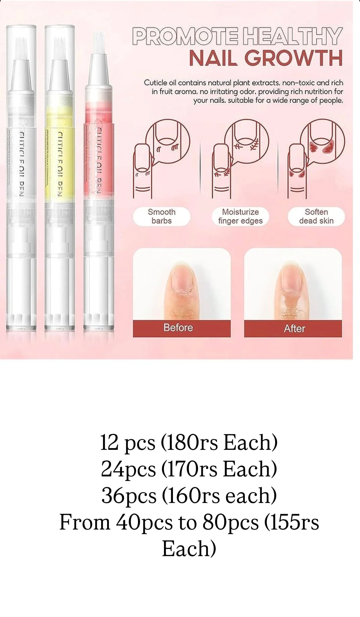 Imported quality Cuticle Oil Pen-Made with Essential Oils