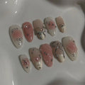 3d Glam- Handmade Nails 10pcs per set (Each set 180rs) Moq 10 sets