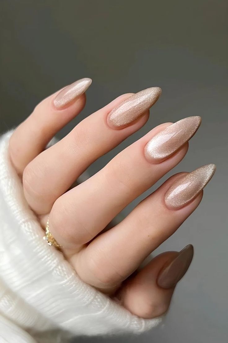 Gold shine - 15pcs cat eye nails per set (Each set 190rs) Moq 15 sets