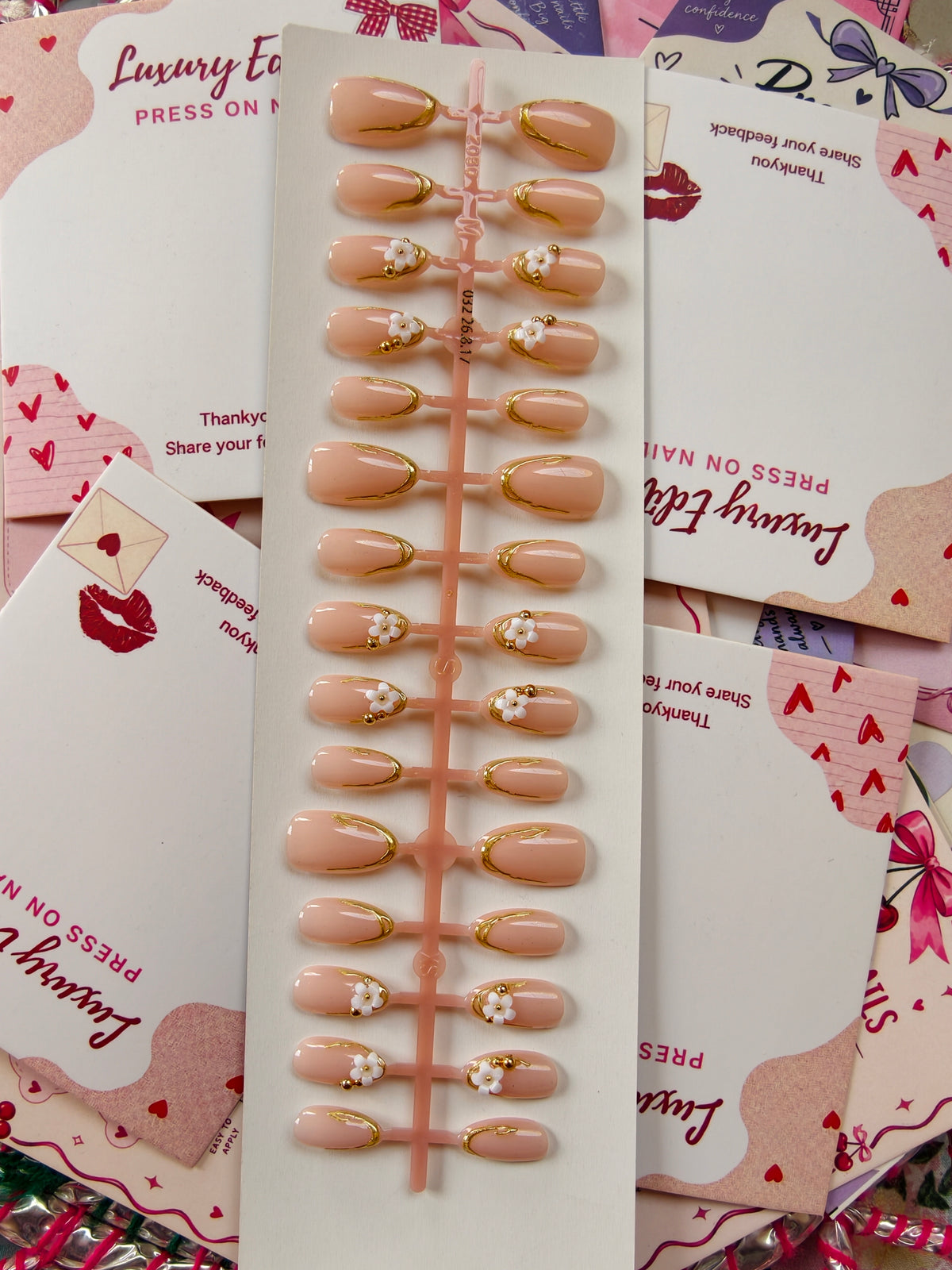 Golden Hour - 30pcs Bridal Nails with application kit