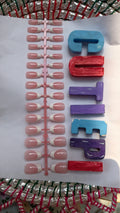 Pretty French-30pcs Per stick Gel Nails (Each stick 380rs) Moq 10 sticks