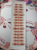 Classic French - 30pcs Cat eye Nails with application kit