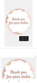 Thankyou oval stickers pack of 120 mix styles