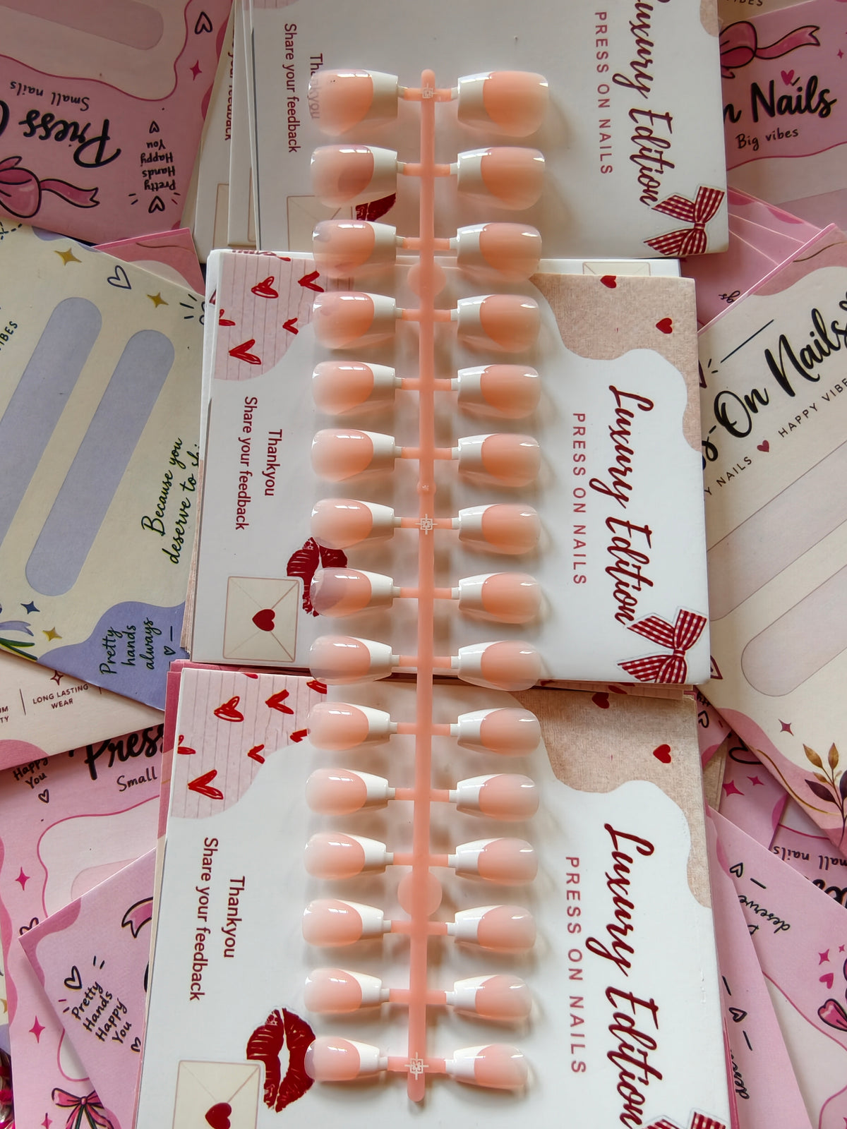 Gel French- 30 pcs Premium nails