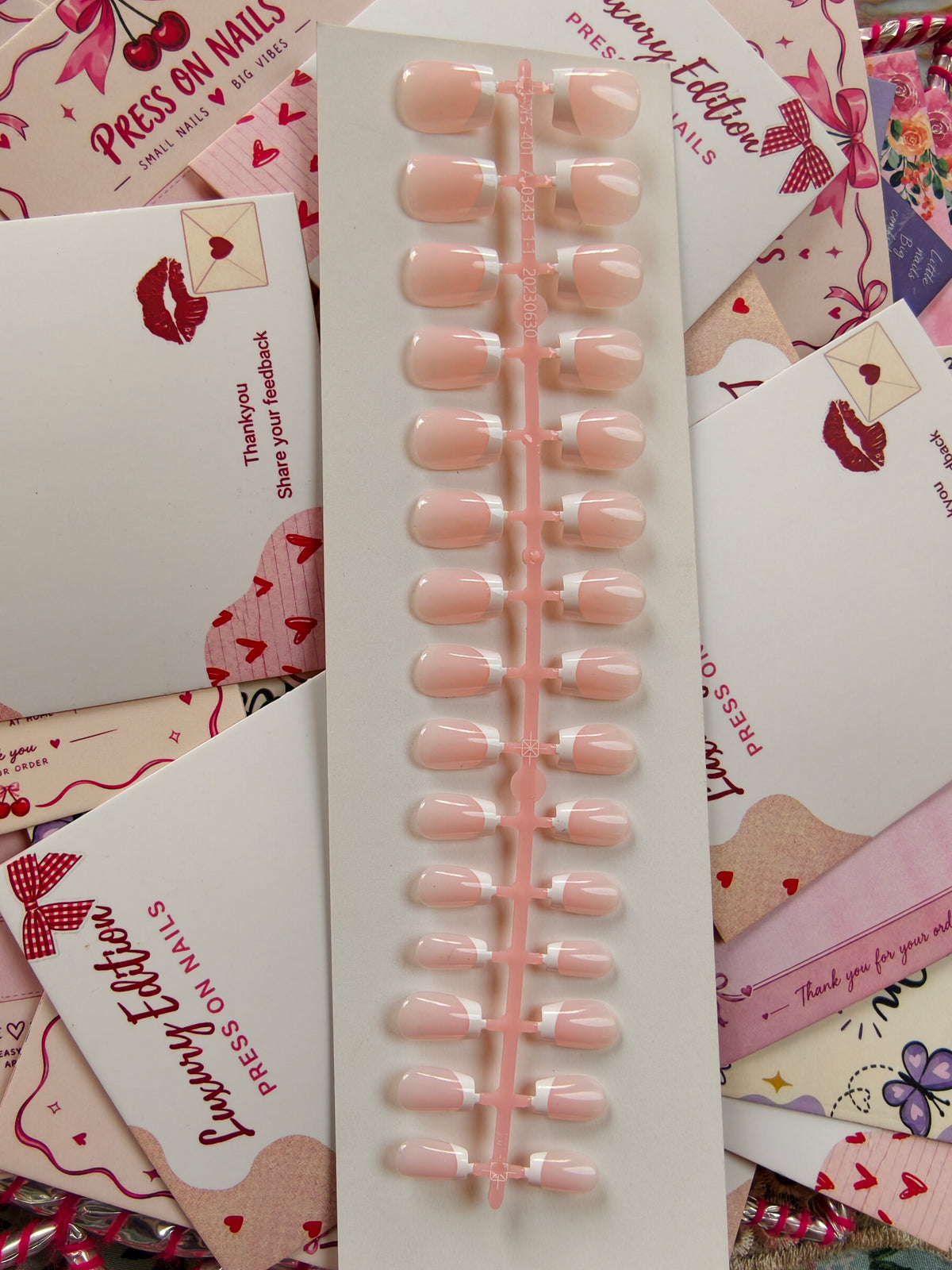 Classic French- Premium 30 Pcs nails with application kit