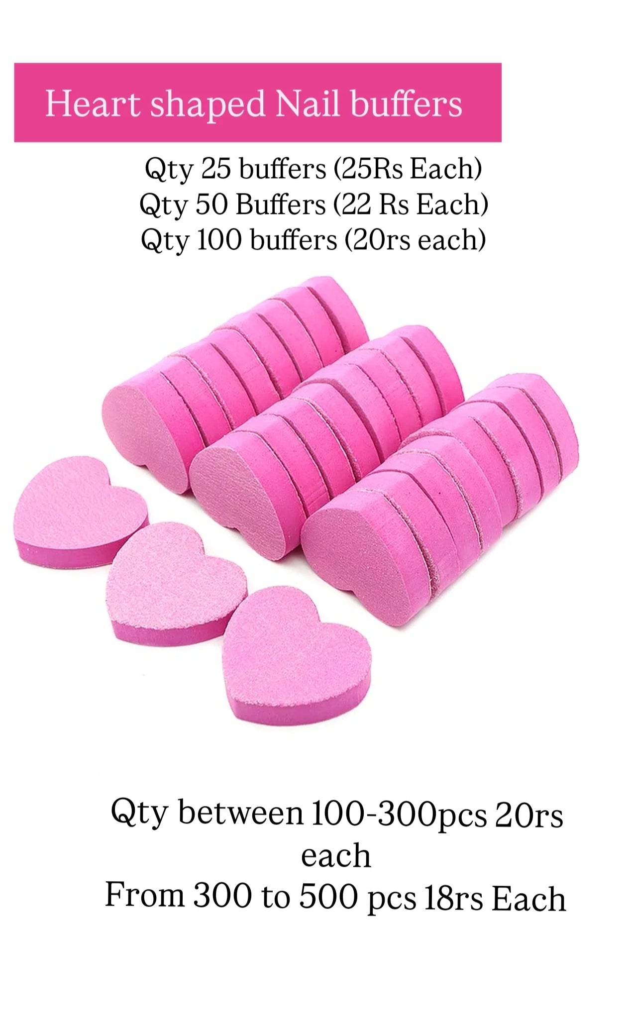 Imported Heart Shaped Buffers