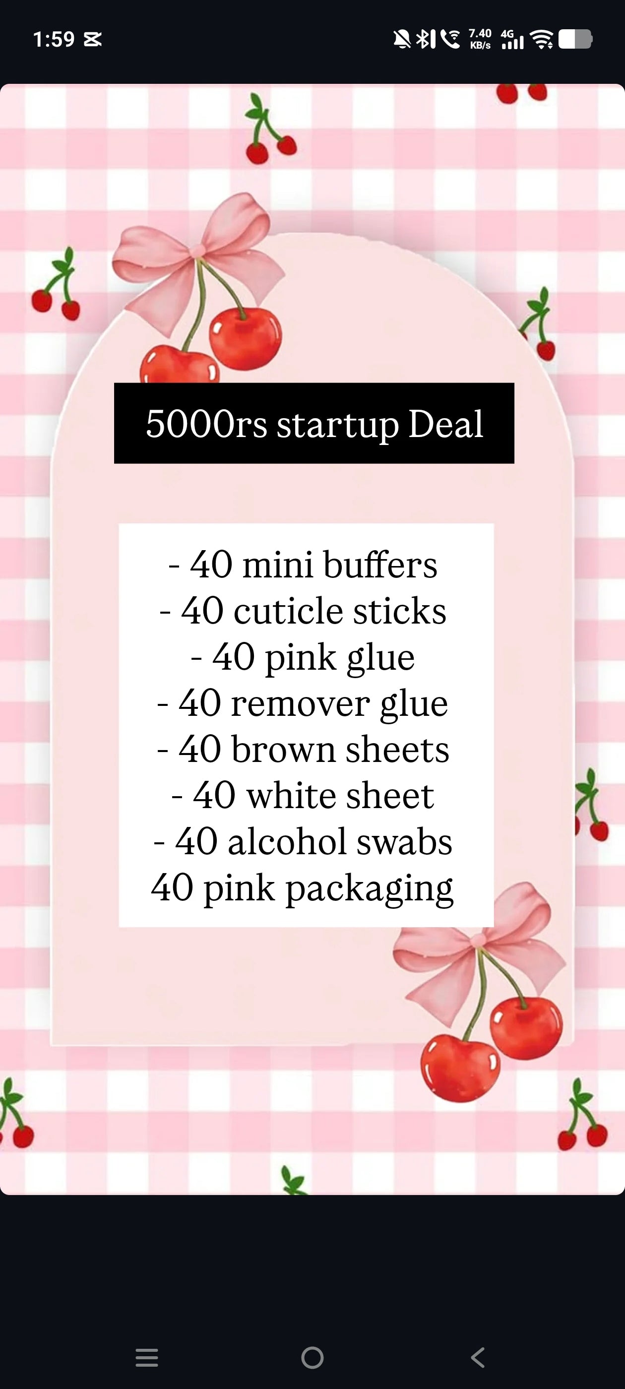 Startup deal for Nail application kits