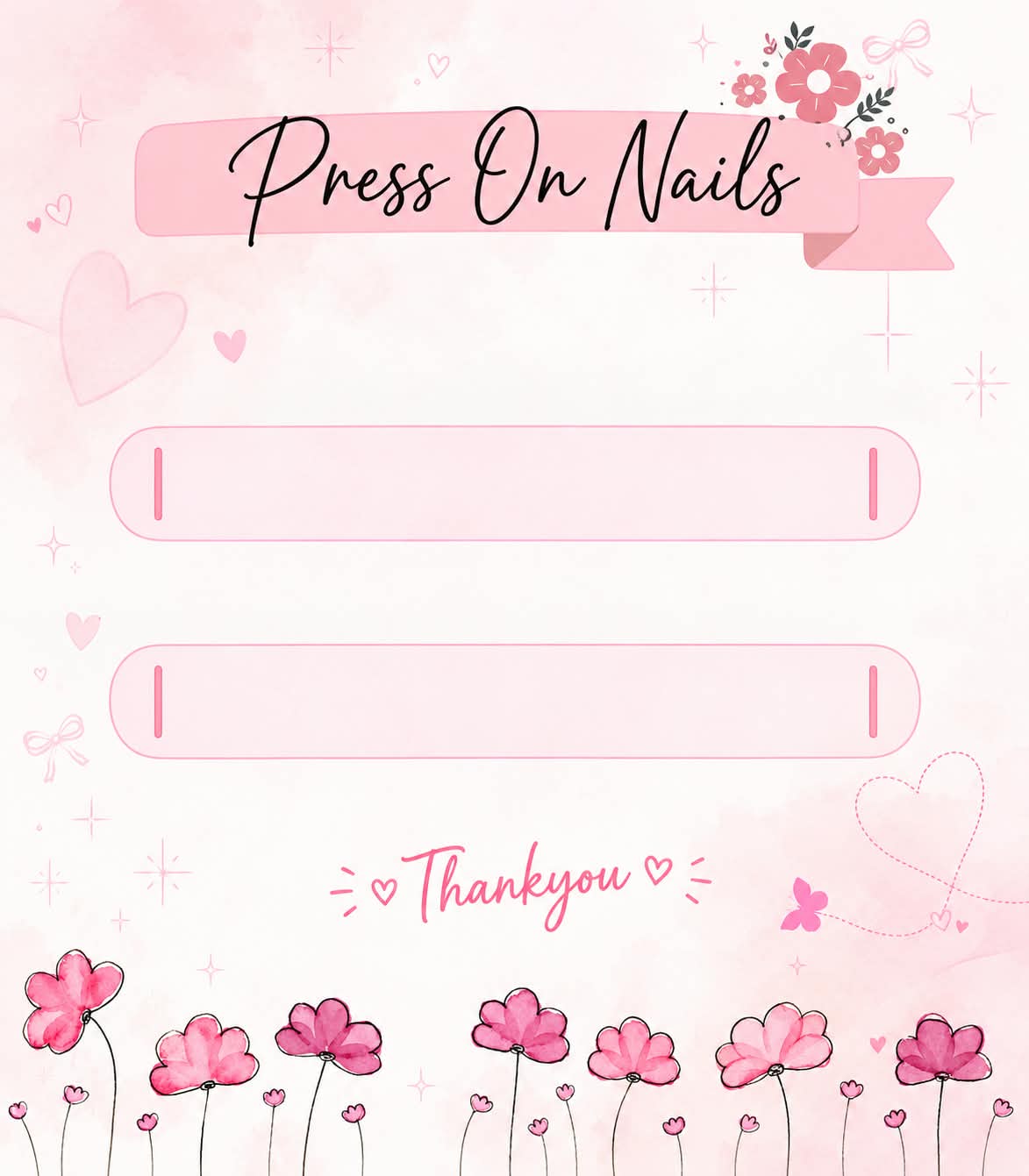 Nail Display card - High quality - Size 4*4