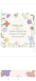 Thankyou cards or stickers 2*2 size pack of 120