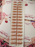 Almond Glaze - 30pcs Glazed Nails with application kit