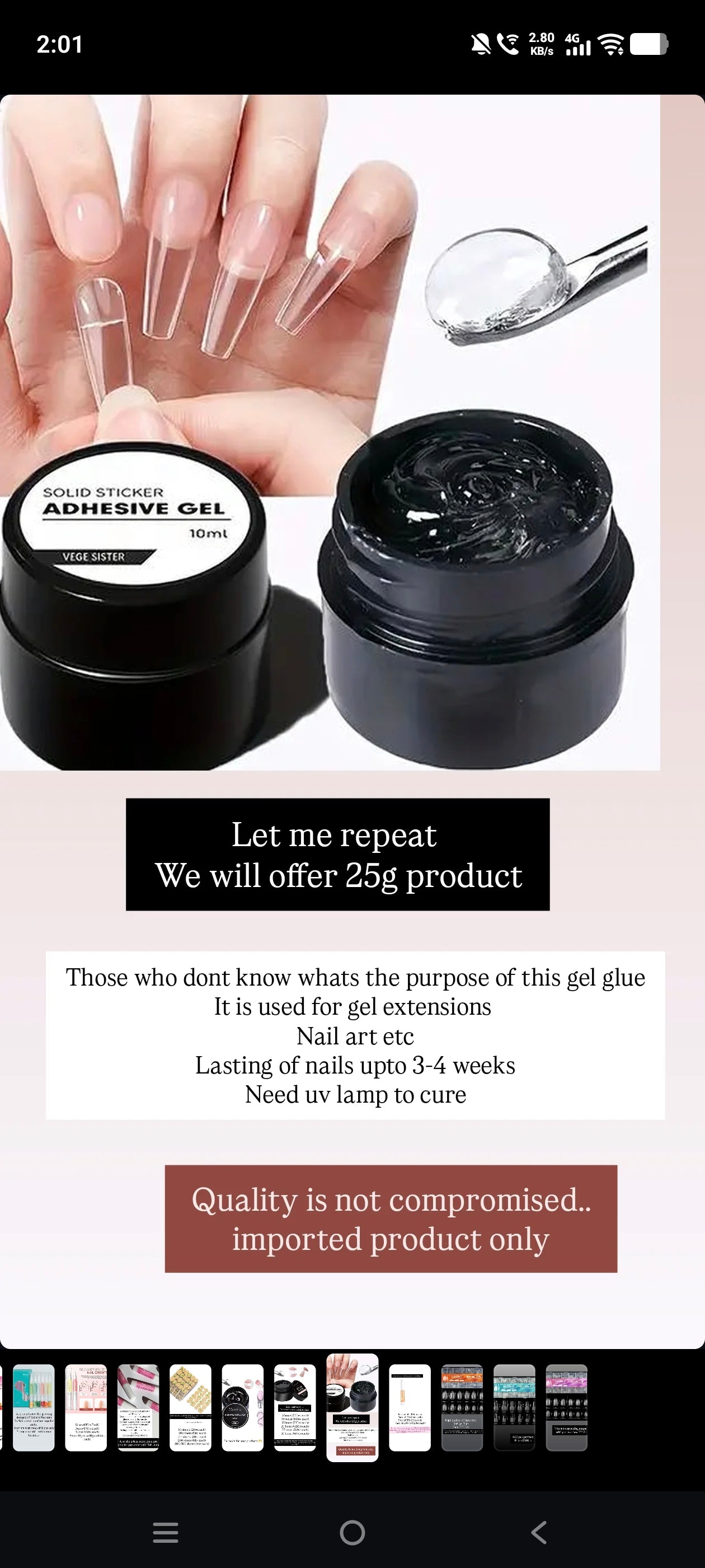 High Quality Builder Gel- 25g Per Box- For acrylic Nails and Nail Art