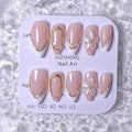 Handmade 3d Bridal French Nails-24pcs Per set in 480rs (Moq 5 pcs)
