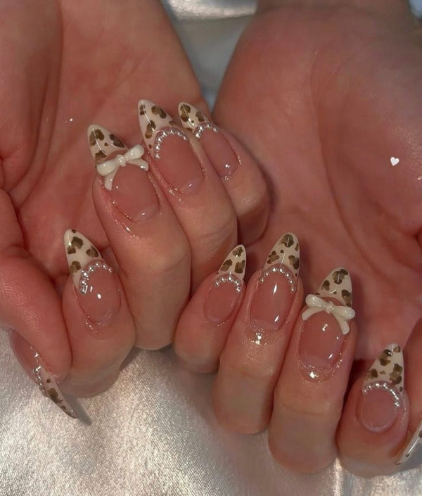 Cat French -24pcs Gel Nails per set