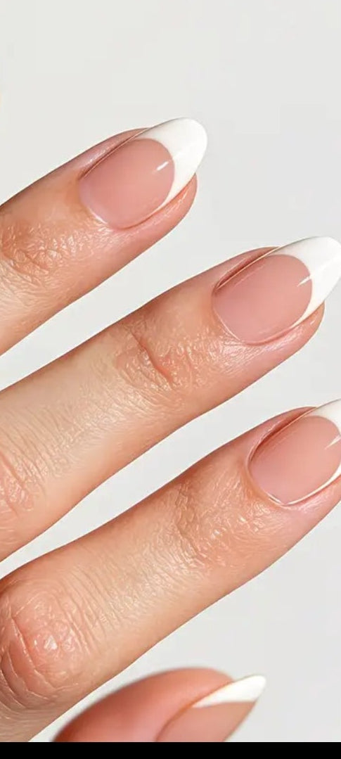 Natural French- 15pcs Gel based nails
