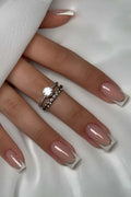 Glitter French- 24pcs set (Each set 299rs) Moq 10 sets