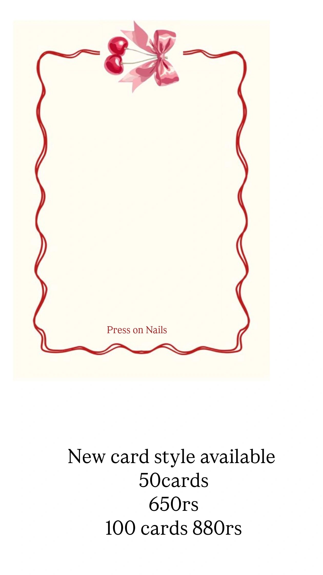 New Nail card style available 50 cards size 4*4