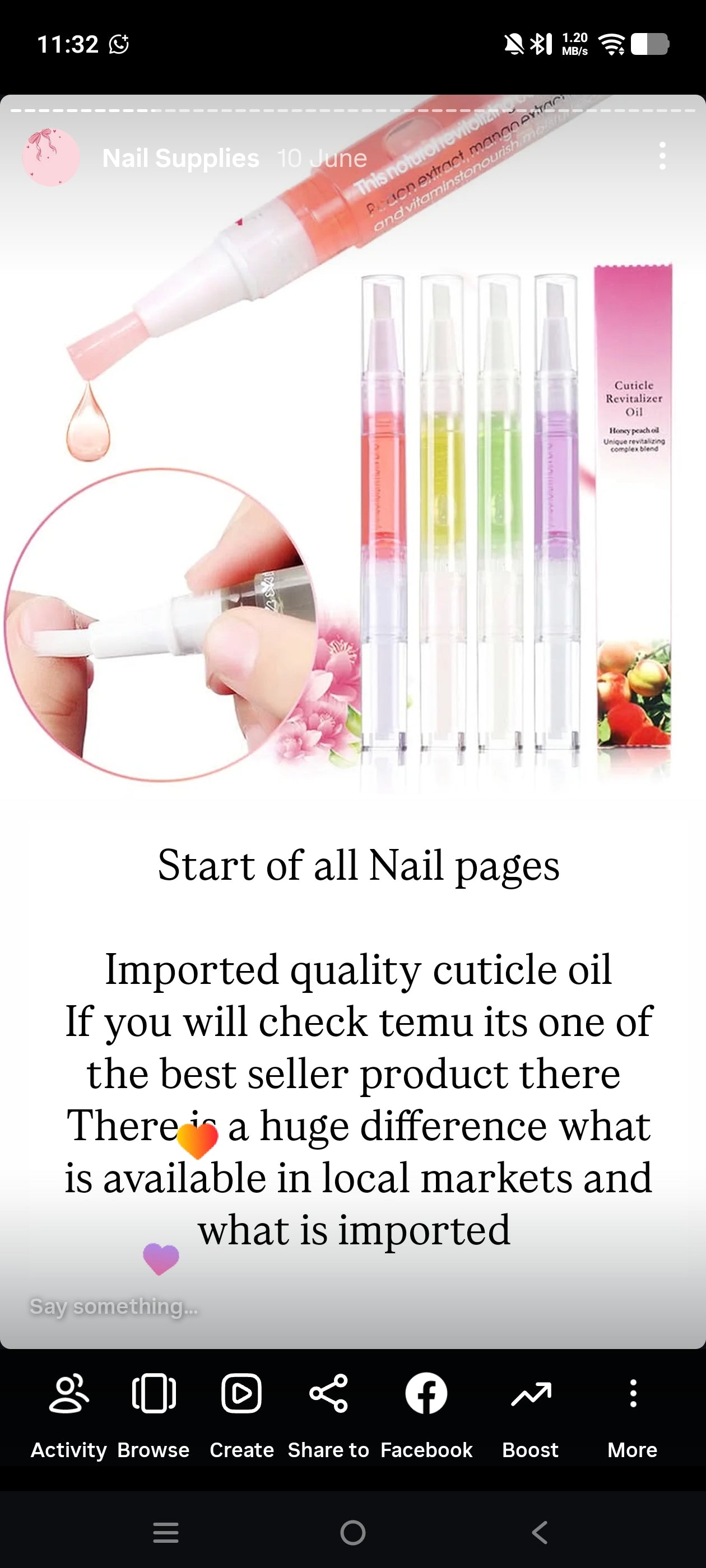 Cuticle oil