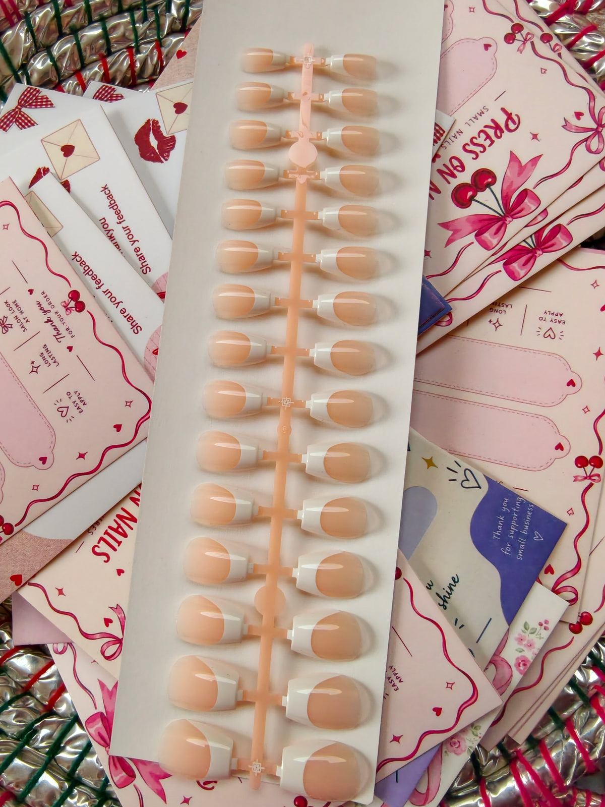 Gel French- 30 pcs Premium french nails with application kit