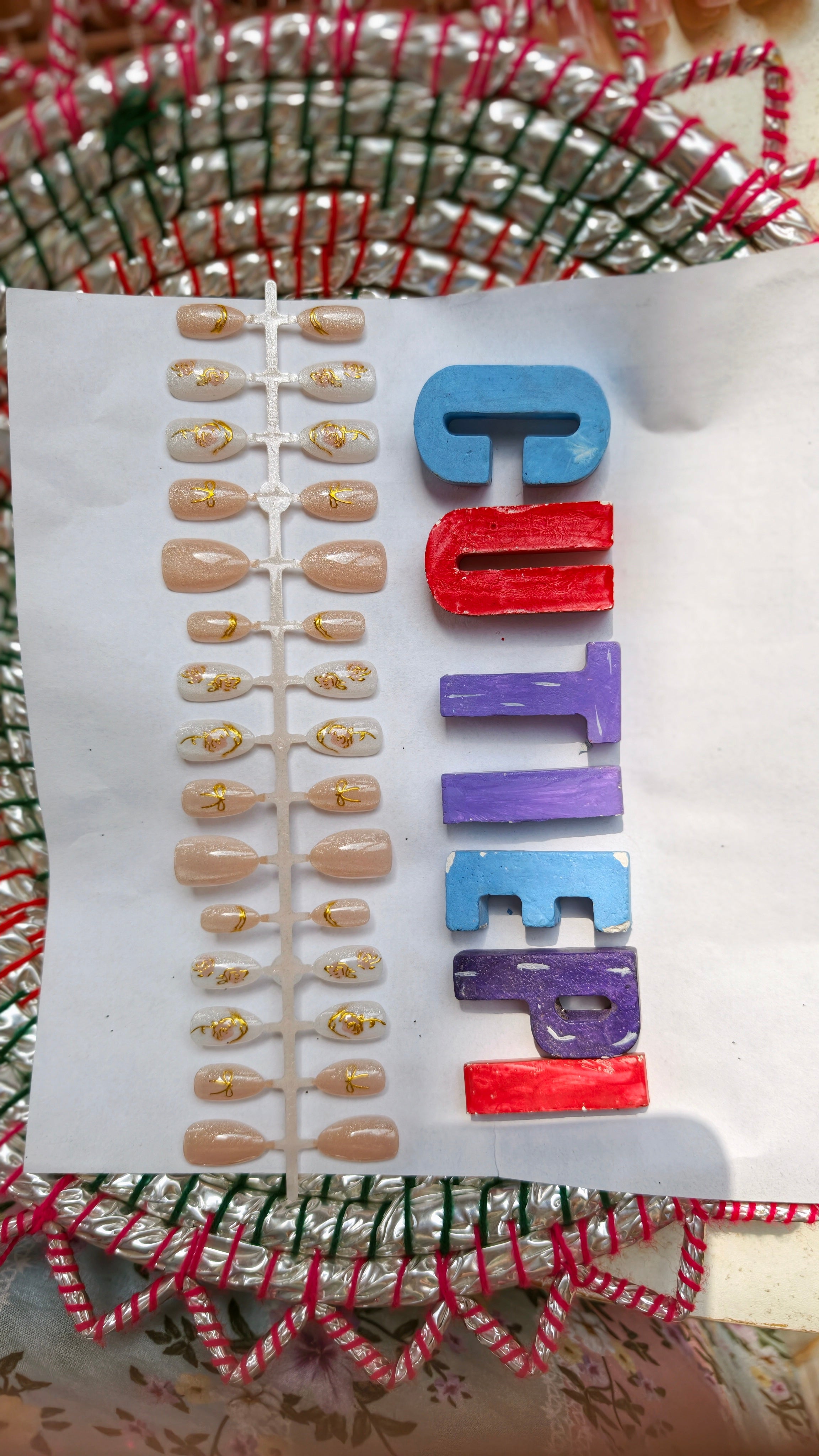 Bridal French-30pcs Per stick Handmade(Each stick 399rs) Moq 10 sticks