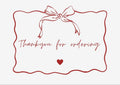 Thankyou card pack of 100