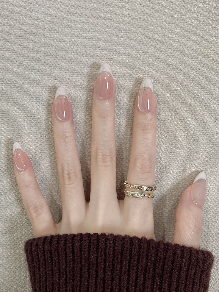 Cat eye french - 30 pcs Premium nails